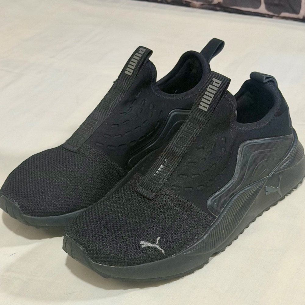 Puma Men's Slip-On Athletic Sneakers in Black